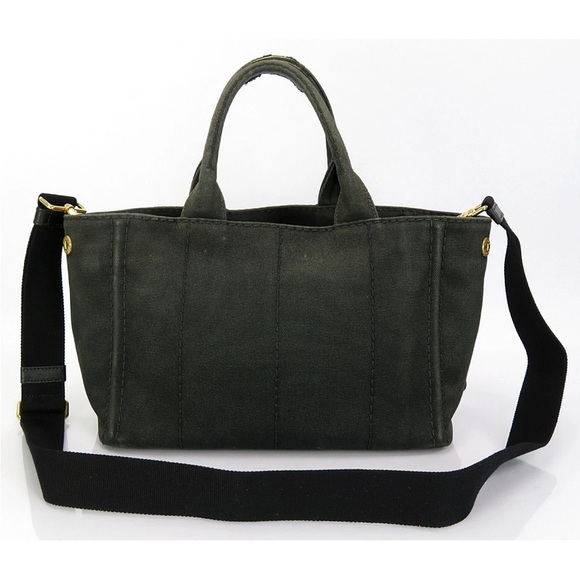 Prada Dark Green Canvas Crossbody Bag - Picture 2 of 14